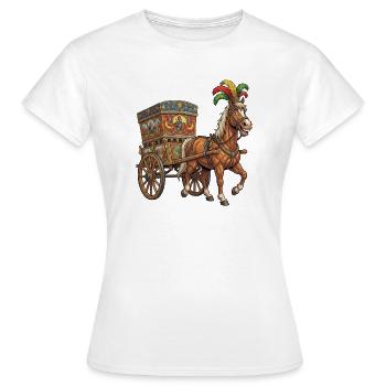 Muskelpferd, sizilianischer Wagen - Frauen T-Shirt - Weiß - Vorne - AI Model Female 172 dark (172cm)