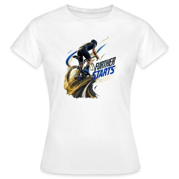 Elektrostart-Radfahrer - Frauen T-Shirt - Weiß - Vorne - AI Model Female 172 dark (172cm)