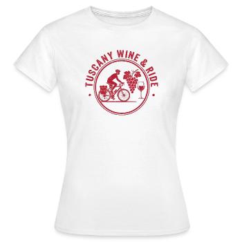 Tuscany Wine & Ride Vintage Stamp - Women's T-Shirt - white - Front - AI Model Female 172 dark (172cm)
