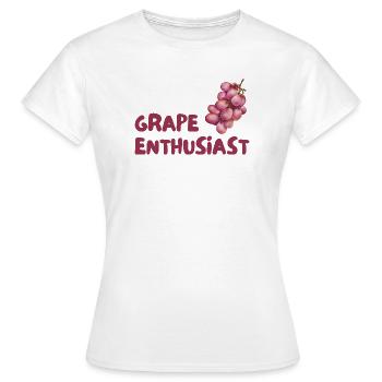 Traubenliebhaber Grapes Enthusiast - Frauen T-Shirt - Weiß - Vorne - AI Model Female 172 dark (172cm)
