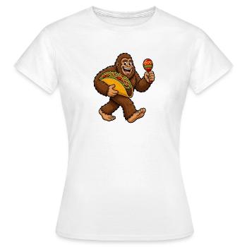 Bigfoot Taco Cinco de Mayo Lustiger Taco Bigfoot - Frauen T-Shirt - Weiß - Vorne - AI Model Female 172 dark (172cm)