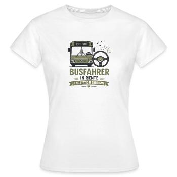 Busfahrer in Rente – Omnibus Ruhestand Geschenk - Frauen T-Shirt - Weiß - Vorne - AI Model Female 172 dark (172cm)