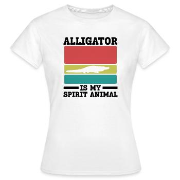 Alligator Vintage Spirit Animal - Frauen T-Shirt - Weiß - Vorne - AI Model Female 172 dark (172cm)