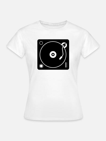 DJ-Plattenspieler - Frauen T-Shirt - Weiß