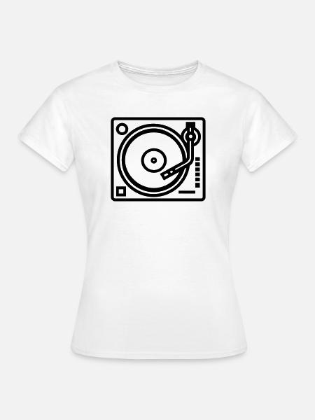 DJ-Plattenspieler - Frauen T-Shirt - Weiß
