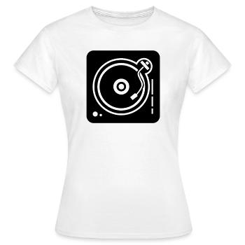 DJ-Plattenspieler - Frauen T-Shirt - Weiß - Vorne - AI Model Female 172 dark (172cm)