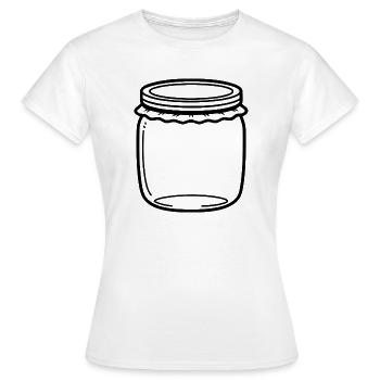 Jam Jar Gliederung - Frauen T-Shirt - Weiß - Vorne - AI Model Female 172 dark (172cm)
