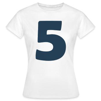 5_zahl- - Frauen T-Shirt - Weiß - Vorne - AI Model Female 172 dark (172cm)