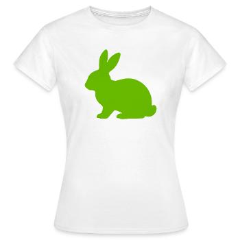 Heller Hase Silhouette - Frauen T-Shirt - Weiß - Vorne - AI Model Female 172 dark (172cm)