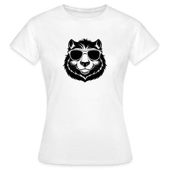 Capybara with Sunglasses - Women's T-Shirt - white - Front - AI Model Female 172 dark (172cm)