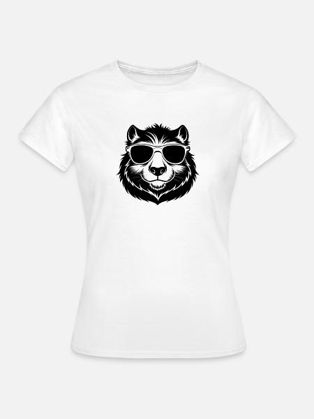 Kapybara mit Sonnenbrille - Frauen T-Shirt - Weiß