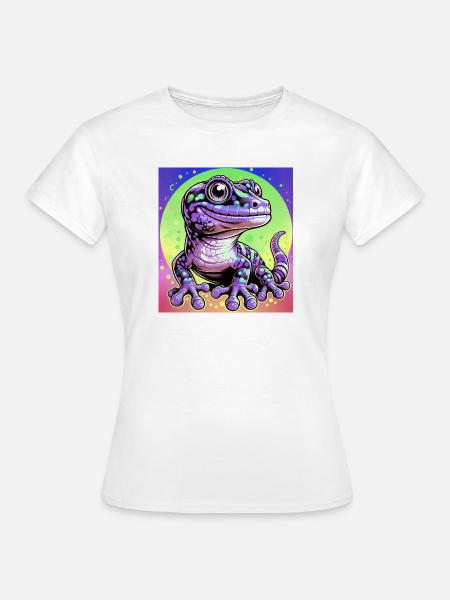 Gecko - Frauen T-Shirt - Weiß