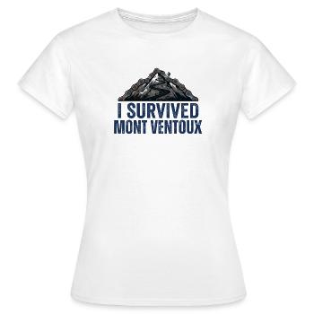 Ich habe Mont Ventoux Radkunst überlebt - Frauen T-Shirt - Weiß - Vorne - AI Model Female 172 dark (172cm)