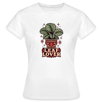 Leaf Lover – Calathea Pflanzenliebe - Frauen T-Shirt - Weiß - Vorne - AI Model Female 172 dark (172cm)
