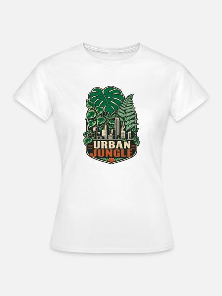 Urban Jungle – Monstera City Pflanzen - Frauen T-Shirt - Weiß