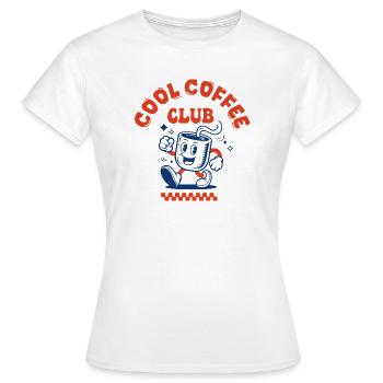 Kaffeeclub | Kaffeeliebhaber-Kollegen-Geschenk - Frauen T-Shirt - Weiß - Vorne - AI Model Female 172 dark (172cm)