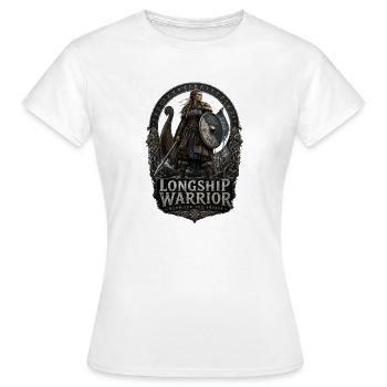 Langschiff-Krieger: Geboren für die Reise - Frauen T-Shirt - Weiß - Vorne - AI Model Female 172 dark (172cm)