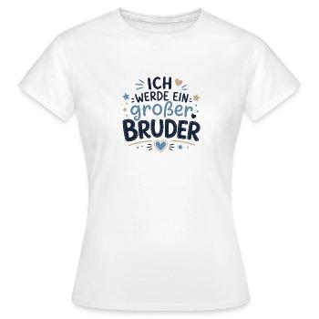 Ich werde ein großer Bruder - Frauen T-Shirt - Weiß - Vorne - AI Model Female 172 dark (172cm)