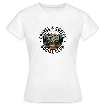 Gravel & Coffee Club - Frauen T-Shirt - Weiß - Vorne - AI Model Female 172 dark (172cm)