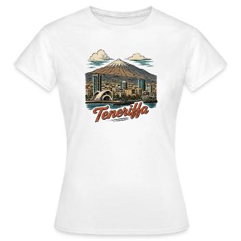 Teneriffa Skyline Mt Teide - Frauen T-Shirt - Weiß - Vorne - AI Model Female 172 dark (172cm)