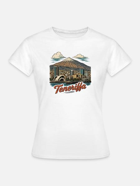 Teneriffa Skyline Mt Teide - Frauen T-Shirt - Weiß
