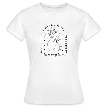 Töpferliebhaberin, mädchenhafte Ästhetik - Frauen T-Shirt - Weiß - Vorne - AI Model Female 172 dark (172cm)