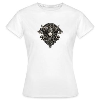 Walküre-Wolfswappen - Frauen T-Shirt - Weiß - Vorne - AI Model Female 172 dark (172cm)