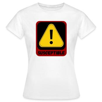 Anfällig - Frauen T-Shirt - Weiß - Vorne - AI Model Female 172 dark (172cm)