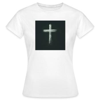 Kreuz Christliches Geschenk - Frauen T-Shirt - Weiß - Vorne - AI Model Female 172 dark (172cm)