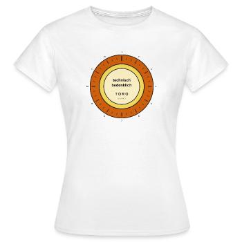 Technischer Warnstempel Toro - Frauen T-Shirt - Weiß - Vorne - AI Model Female 172 dark (172cm)
