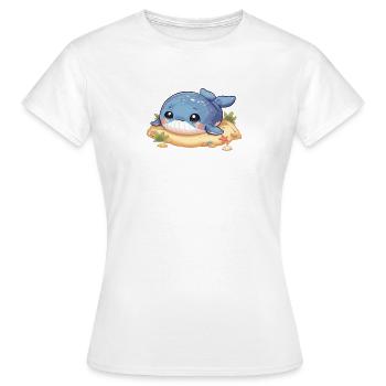 Wal auf Sandbank - Frauen T-Shirt - Weiß - Vorne - AI Model Female 172 dark (172cm)