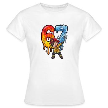 Feuerwehrhelden Feuer und Wasser Duo 67 - Frauen T-Shirt - Weiß - Vorne - AI Model Female 172 dark (172cm)