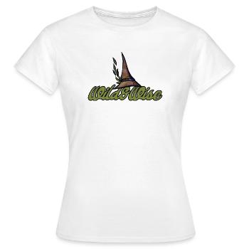 Wild & Wise Nature Wappen - Frauen T-Shirt - Weiß - Vorne - AI Model Female 172 dark (172cm)
