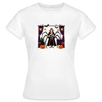 Gekrönte Vampirspinne Halloween-Nacht - Frauen T-Shirt - Weiß - Vorne - AI Model Female 172 dark (172cm)