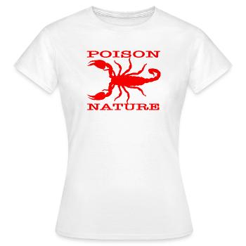Gift-Natur: Roter Skorpion - Frauen T-Shirt - Weiß - Vorne - AI Model Female 172 dark (172cm)