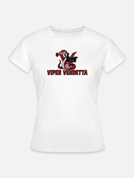 Viper Vendetta Cobra Red - Frauen T-Shirt - Weiß