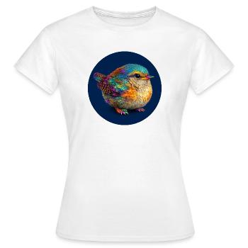 Oiseau arc-en-ciel coloré - T-shirt Femme - blanc - Devant - AI Model Female 172 dark (172cm)
