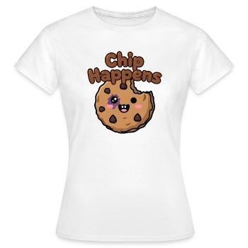 Chip Happens Keks - Frauen T-Shirt - Weiß - Vorne - AI Model Female 172 dark (172cm)
