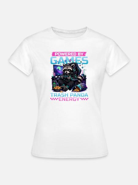 Gamer Gaming Cat Video Game - Frauen T-Shirt - Weiß