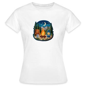 Champ de nuit pour l’incendie de forêt - T-shirt Femme - blanc - Devant - AI Model Female 172 dark (172cm)