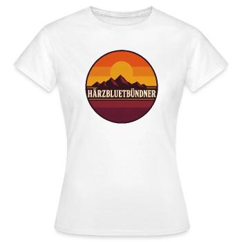 Bündner Härzbluetbündner - Frauen T-Shirt - Weiß - Vorne - AI Model Female 172 dark (172cm)
