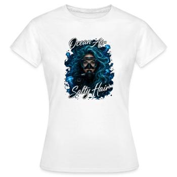 Ocean Air Salty Hair Diving Sea Jellyfish - Women's T-Shirt - white - Front - AI Model Female 172 dark (172cm)