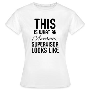 Don de Leadership pour le Superviseur - T-shirt Femme - blanc - Devant - AI Model Female 172 dark (172cm)