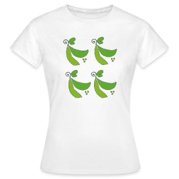 Erbsen schoten - Frauen T-Shirt - Weiß - Vorne - AI Model Female 172 dark (172cm)