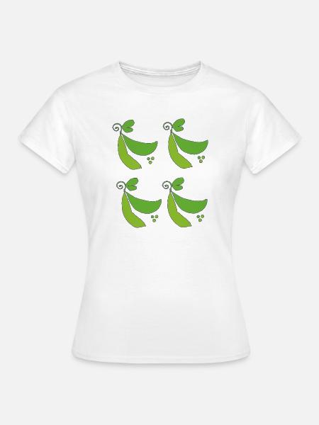 Erbsen schoten - Frauen T-Shirt - Weiß