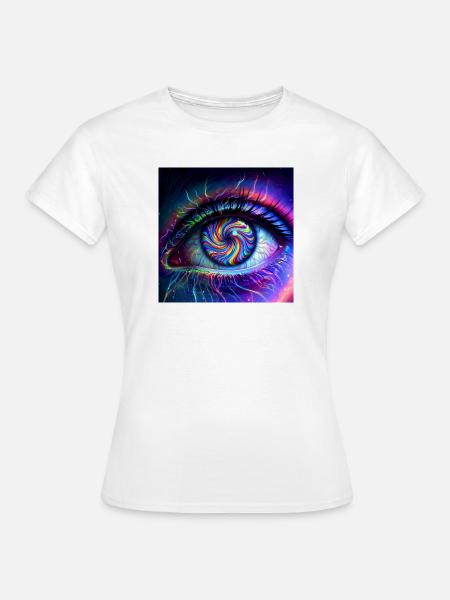 Goa_Eye_PEKE - Frauen T-Shirt - Weiß