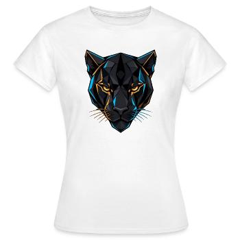 Neon Panther – Wilde Präzision - Frauen T-Shirt - Weiß - Vorne - AI Model Female 172 dark (172cm)