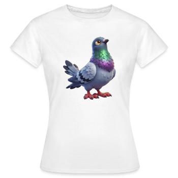 Farbenfrohes Taubenthema - Frauen T-Shirt - Weiß - Vorne - AI Model Female 172 dark (172cm)