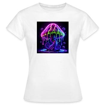 Psy_Toad_PEKE - T-shirt Femme - blanc - Devant - AI Model Female 172 dark (172cm)