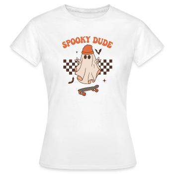 Spooky Doodle Ghost Skateboard - Frauen T-Shirt - Weiß - Vorne - AI Model Female 172 dark (172cm)